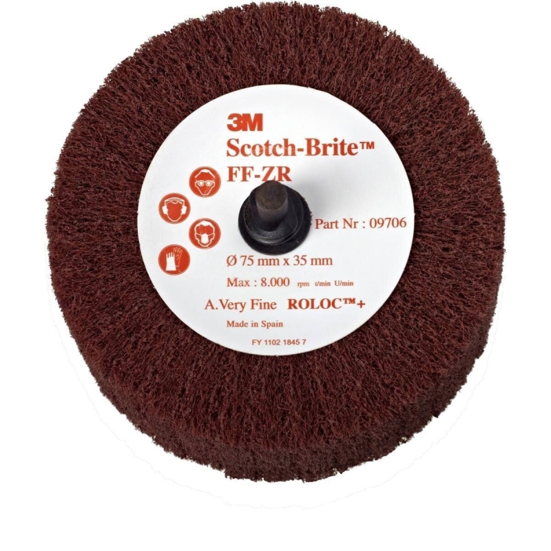 Brosse à lamelles abrasives non-tissées 3M™ Scotch-Brite™ Roloc™ PF-ZR