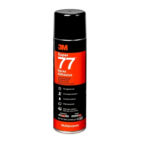 3M™ 77 500ml Aerosol Adhesive - multi-purpose adhesive spray