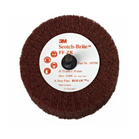 Brosse à lamelles abrasives non-tissées 3M™ Scotch-Brite™ Roloc™+ FF-ZR