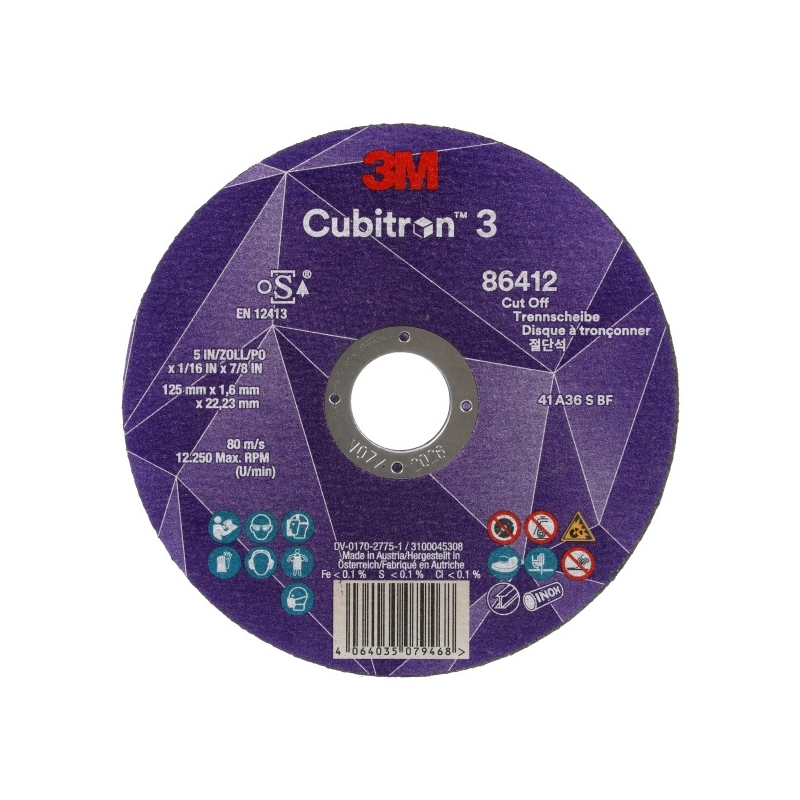 3M Cubitron 3 Cut-Off Wheel for metal cutting